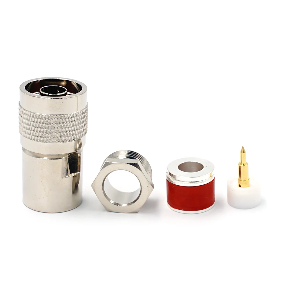 Connettori Coassiali UHF Maschio 5 Pezzi Connettori Coassiali UHF PL259 Maschio - Per Cavi RG8, RG213, LMR400, Argentati, 50 Trimmer Light - Foto 2