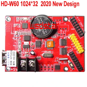 

HD-W60 1*HUB08 2*HUB12 1024*32 USB+WIFI LED display control card Single & Dual Color LED control system HD W60 10pcs/lot