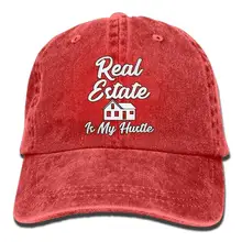 Real Estate is My Hustle Забавный риэлтор подарок унисекс промытый саржевый хлопок бейсбол Винтаж регулируемый