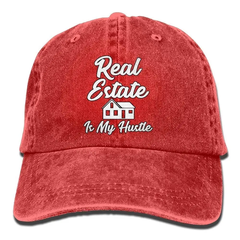 Real Estate is My Hustle забавный подарок риэлтора унисекс потертый саржевый хлопок