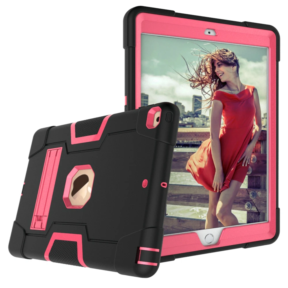 Для iPad 10,2 '' Tablet двухслойный чехол Гибридный противоударный защитный чехол для iPad 7th 10,2 противоударный защитный чехол