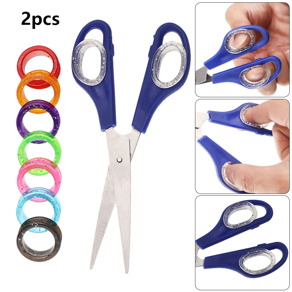 Silicone Ring Pet Grooming Scissors Fit Dog Cat Hair Cutting Shears Hair Cutting Accessories 2Pcs hairdressing scissors,dog grooming scissors,hair trimmer scissors