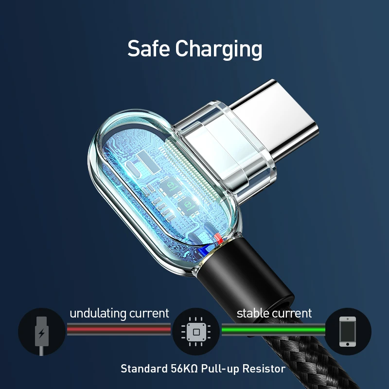 MCDODO 3A светодиодный кабель Micro USB быстрая зарядка Android шнур для передачи данных