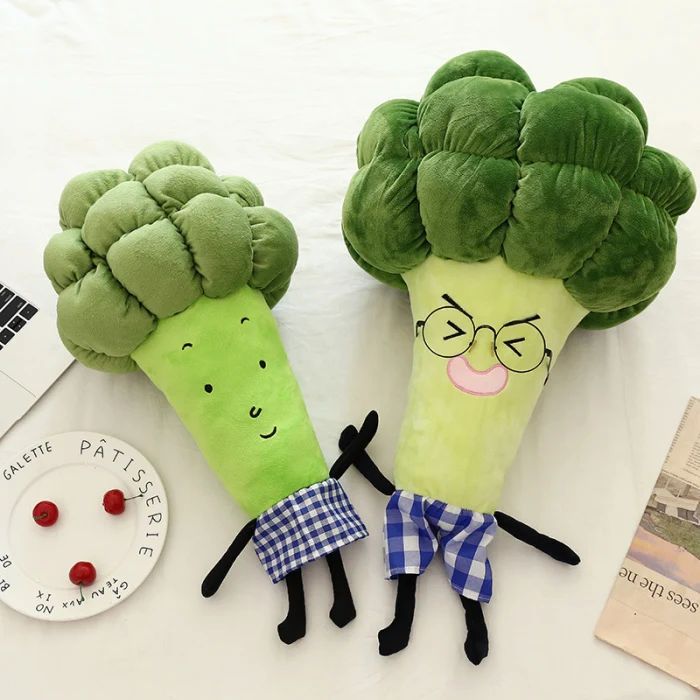 Cute Multi-functional Pillow Vegetable Broccoli Plush Toys Soft Comfortable Pillows FJ88