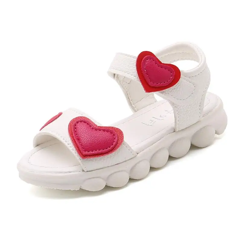 Детская обувь; брендовые летние сандалии для девочек; Детские пляжные сандалии с мягкой подошвой; удобная и милая детская спортивная обувь; детские кроссовки - Color: White