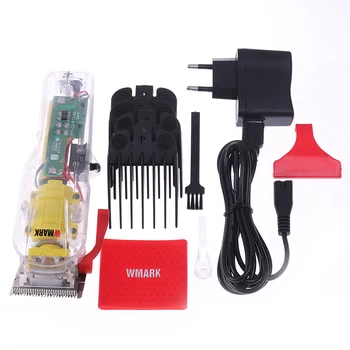 

Transparent Professional Rechargeable Clipper Hair Trimmer 6900 RPM 2200 Battery