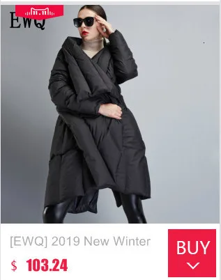 [EWQ], Зимняя мода, новинка, длинный рукав, лацкан, ПУ, пэтчворк, карманы, мех ягненка, на молнии, повседневное теплое пальто для женщин AC40001