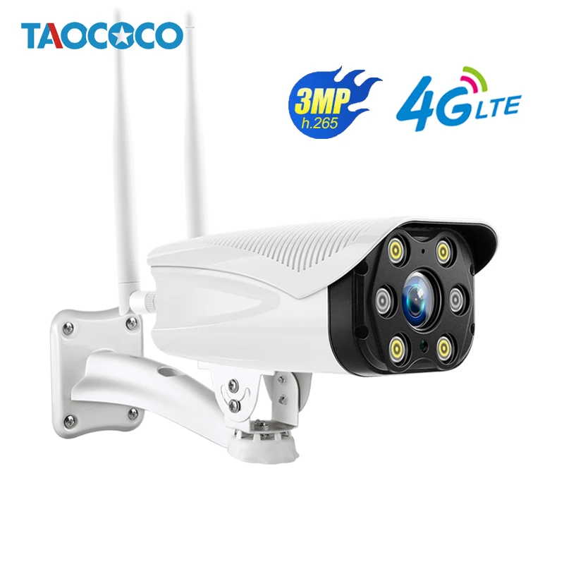 Cena 1536P 3MP kamera zewnętrzna HD kolorowy kamera noktowizyjna bezprzewodowa kamera 4G SIM kamera telewizji przemysłowej IP66 wodoodporne kamery bezpieczeństwa