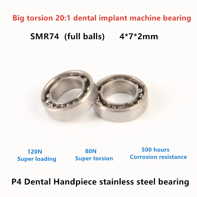 10pcs high quality P4 Dental Handpiece bearing SMR74 full balls 4x7x2mm