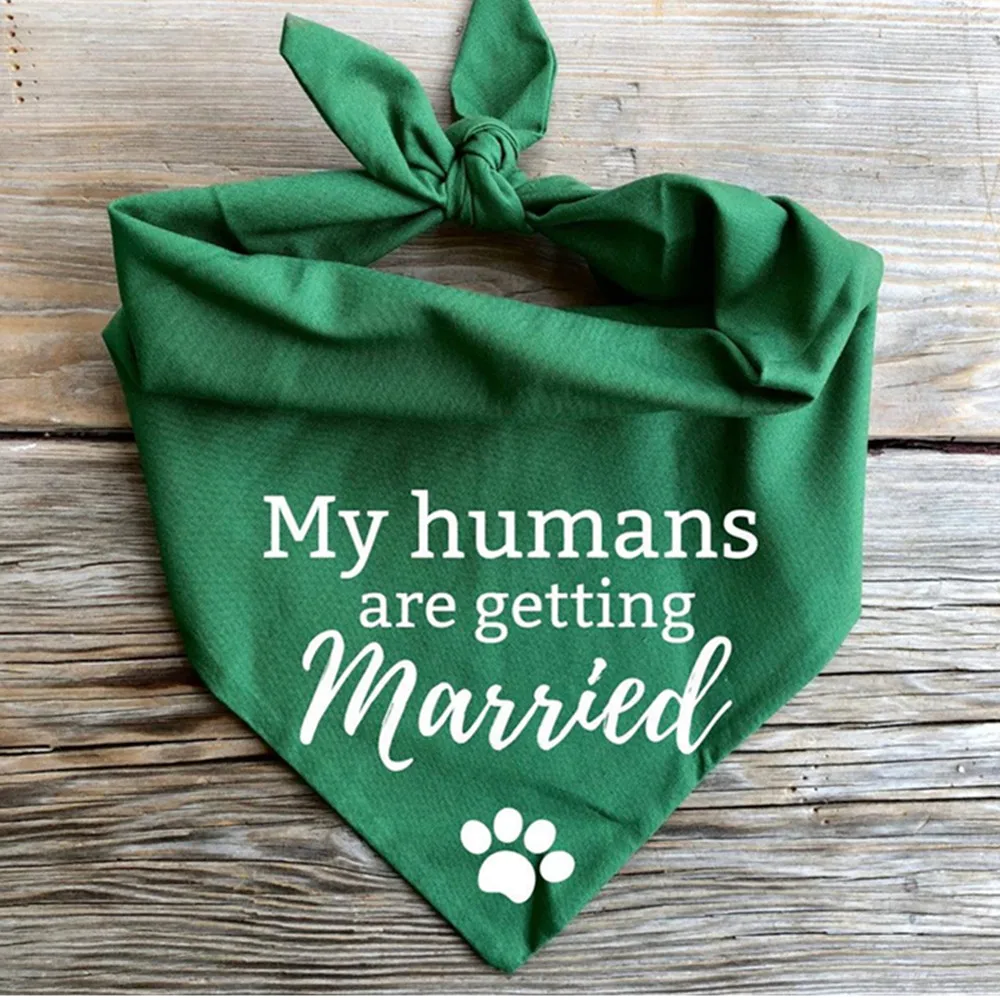 

personalized Saint Patricks day My Humans are getting married pet wedding sign name custom tie on announcement engagement new