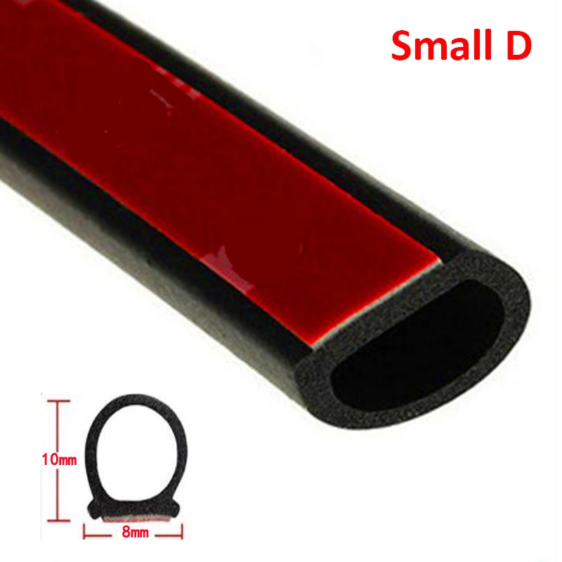 

Car Door Seal Small D Type Universal Rubber Strip Car Sound Insulation Sealing Strip for Cars Car Weatherstrip Anti Noise