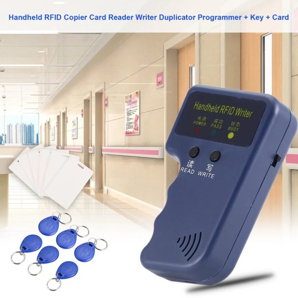 125 кГц Ручной RFID ID копир Кардридер писатель rfid дубликатор+ EM4305/T5577 чип ключ карты Жетоны