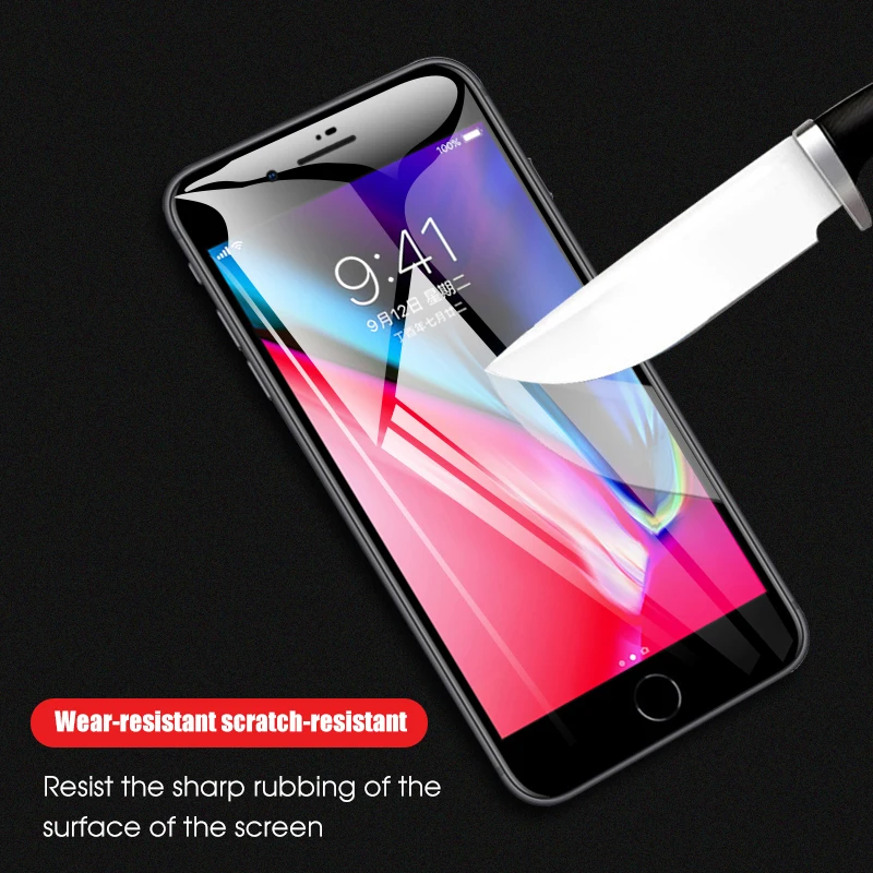 

10D Tempered Glass Film For iphone 8 7 6 6s Plus Full Coverage Screen Protection Film For iPhone 8 7 6 6s Plus Black Protecor
