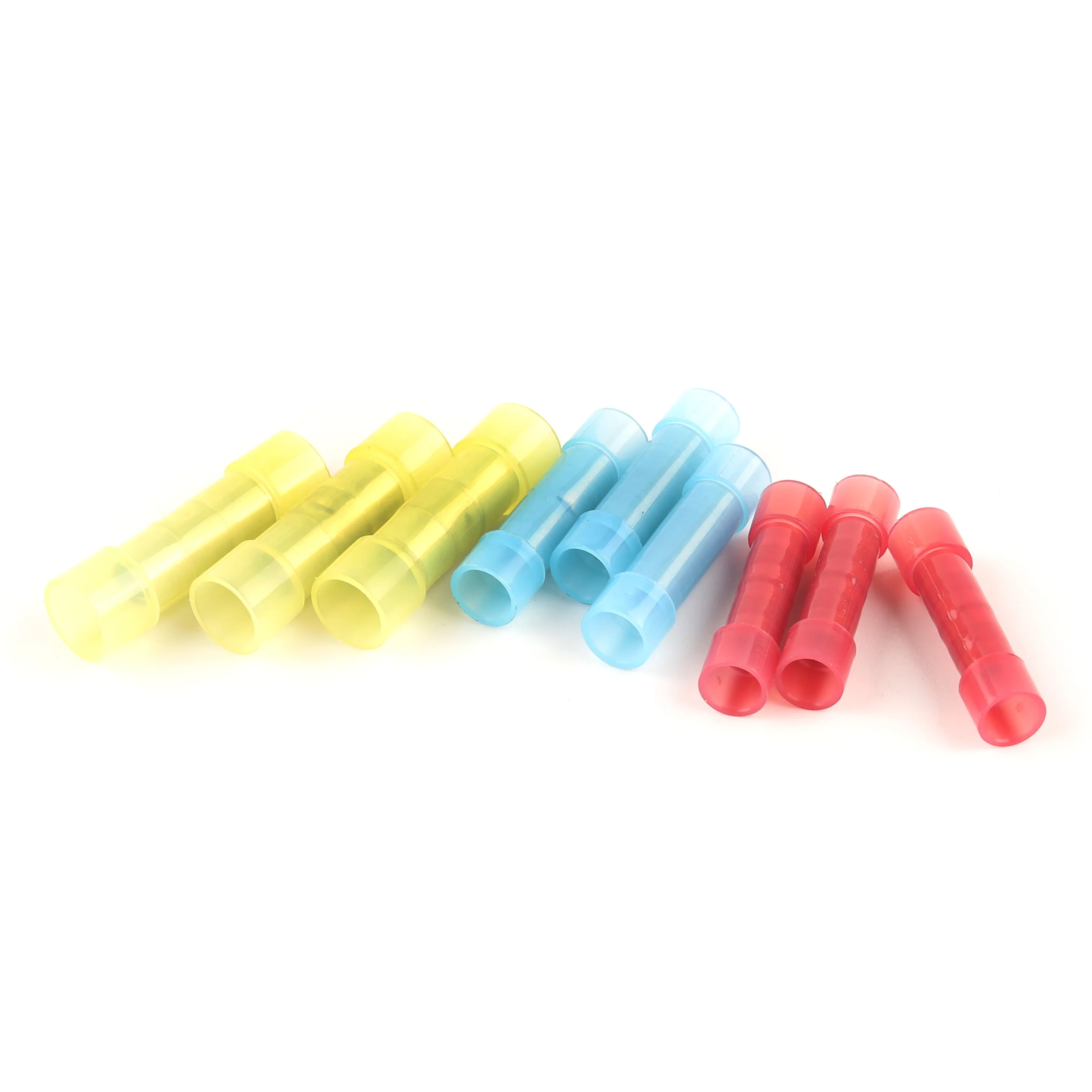 

50/100/300 PCS BNYF Nylon Insulated Straight Terminal Copper Conductor Electrical Cable Crimp Terminals Butt type Wire Connector