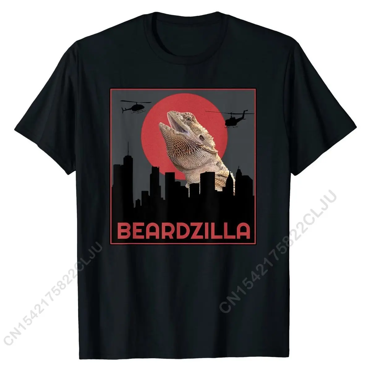 Забавная футболка Beardzilla с бородой драконом мужские футболки под заказ