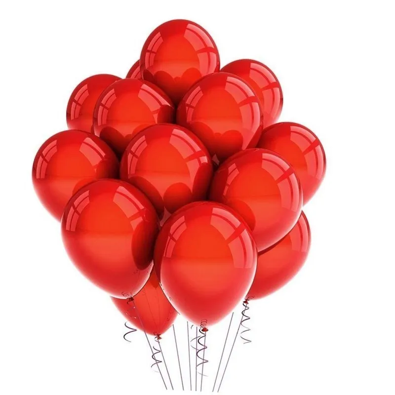 red 10pcs20pcs30pcs металлический латексный воздушный шар для взрослых Свадебный детский день рождения декоративный воздушный шар подарок для детского душа - Цвет: red