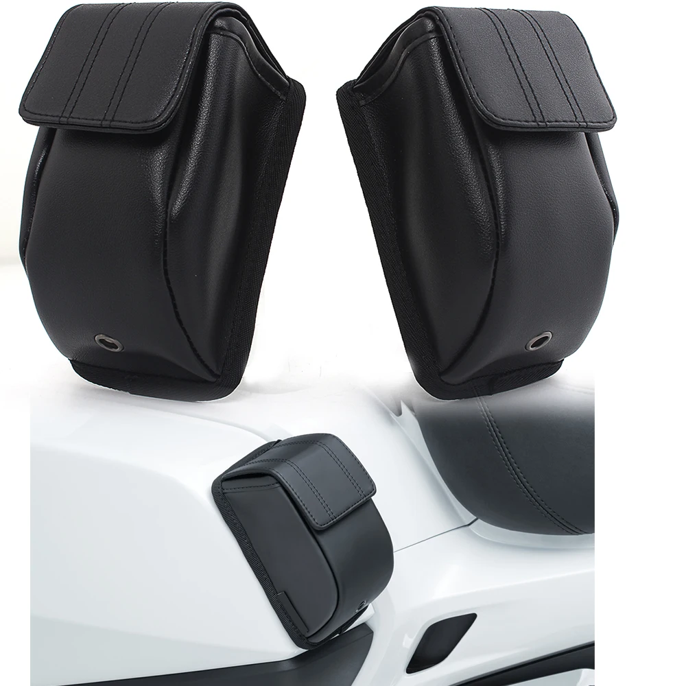 

Motorcycle Black Leather Storage Bags Case For Honda Goldwing GL1800 GL1500 2018-2019 Motorbike Tool Bags