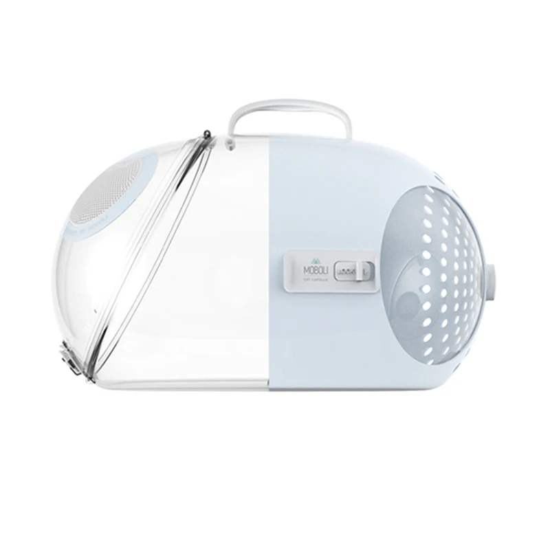 Light blue Двухдверный с верхней загрузкой питомник для домашних животных Твердый чехол складной открывающийся переноска для кошек-Путешествия со складной особенность для кошек, маленьких собак - Цвет: Light blue