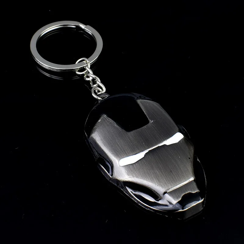 【Wholesale】20 шт цинковый сплав брелок для ключей для автомобиля Мстители Капитан Америка брелок со щитом маска Железного человека брелок-подвеска
