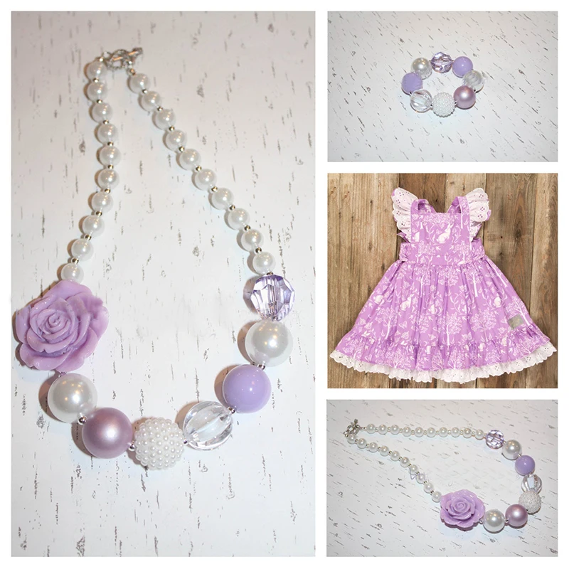 Lavanda y Necklace-M2M grueso Eleonor bosque color chicle-Bebé-niño fiesta favores collar SN57 - AliExpress Joyería y accesorios