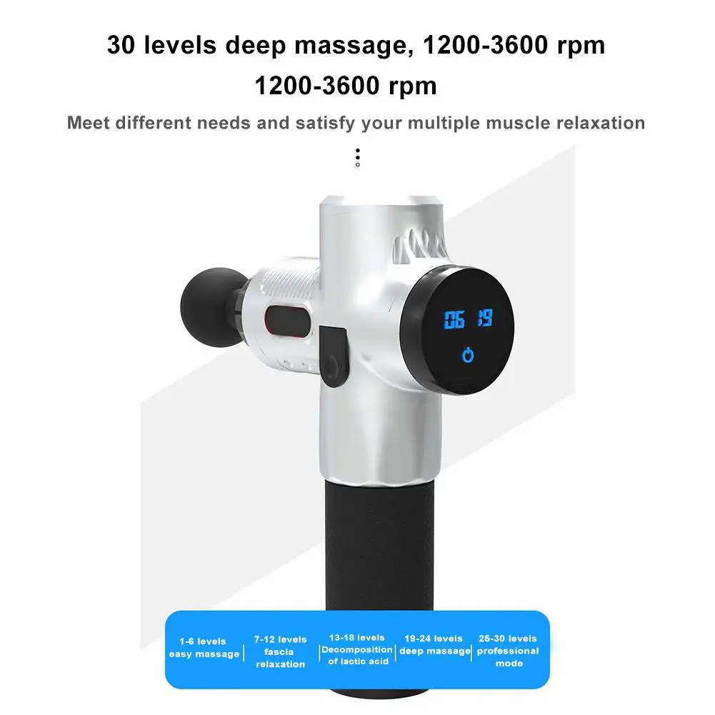 Professional Muscle Massage Cordless Deep Tissue Percussive Massage Treatment for Pain Relief Deep Tissue Massager Therapy Gun