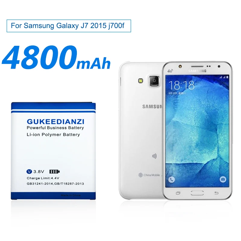 GUKEEDIANZI Замена телефон Батарея для samsung Galaxy J7 издание J700 J7000 J700F J7008 SM-J7008 EB-BJ700BBC 4800 мА-ч