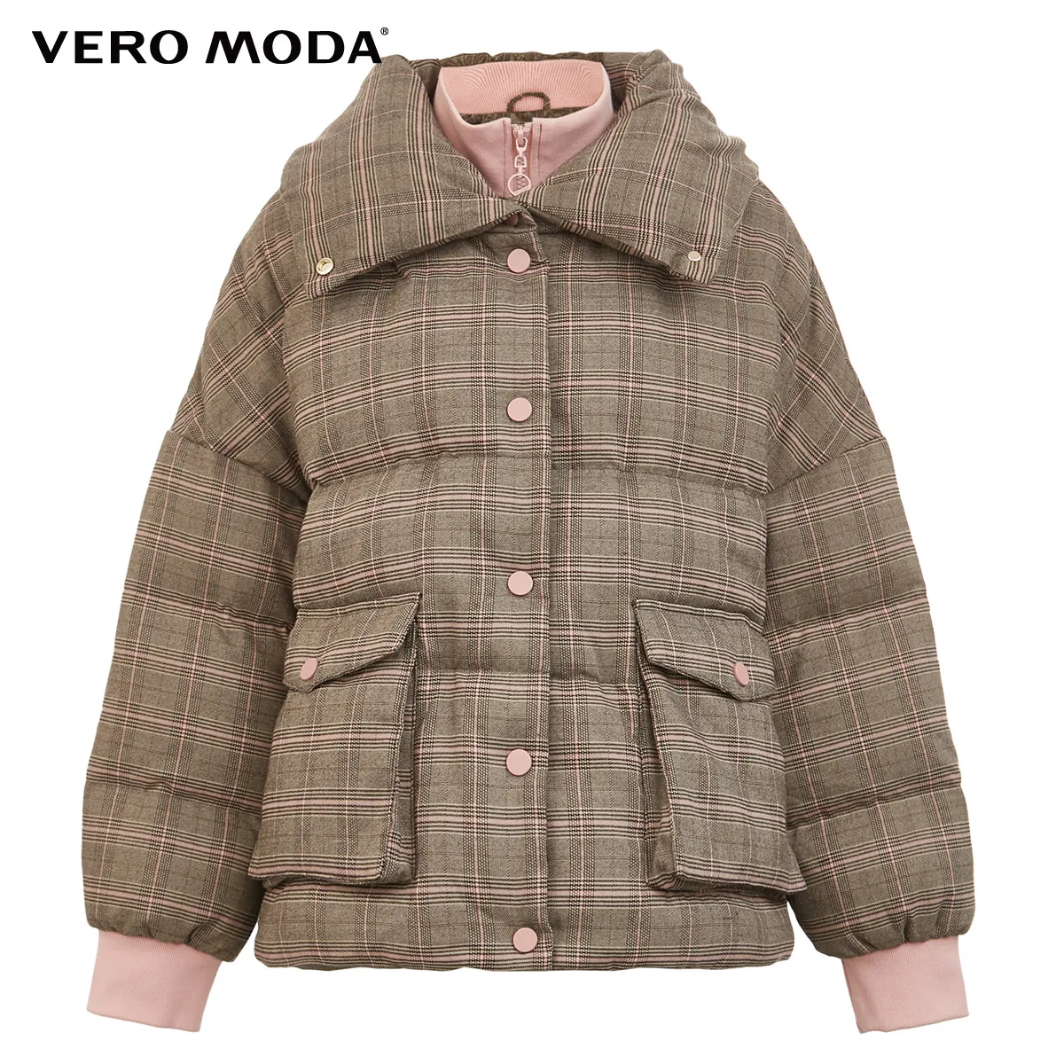 Vero Moda новая клетчатая куртка с двойным воротником | 319423507