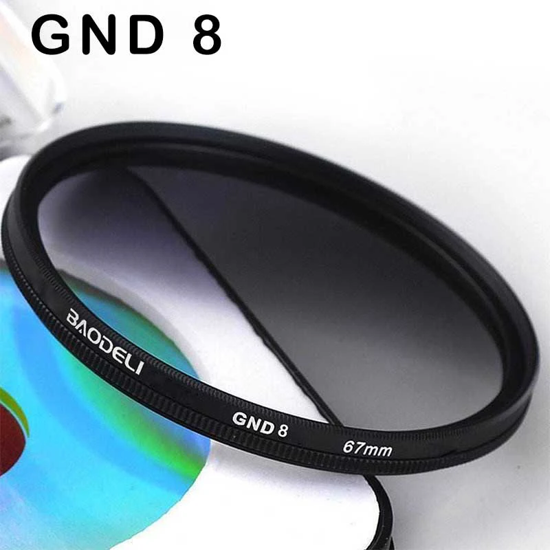 ONLY GND8 NO BOX BAODELI фильтр для объектива, концепция Nd Fld MC Uv Macro Star Polarisatie 49 52 55 58 62 67 72 77 82 мм для Nikon Canon sony аксессуары - Цвет: ONLY GND8 NO BOX