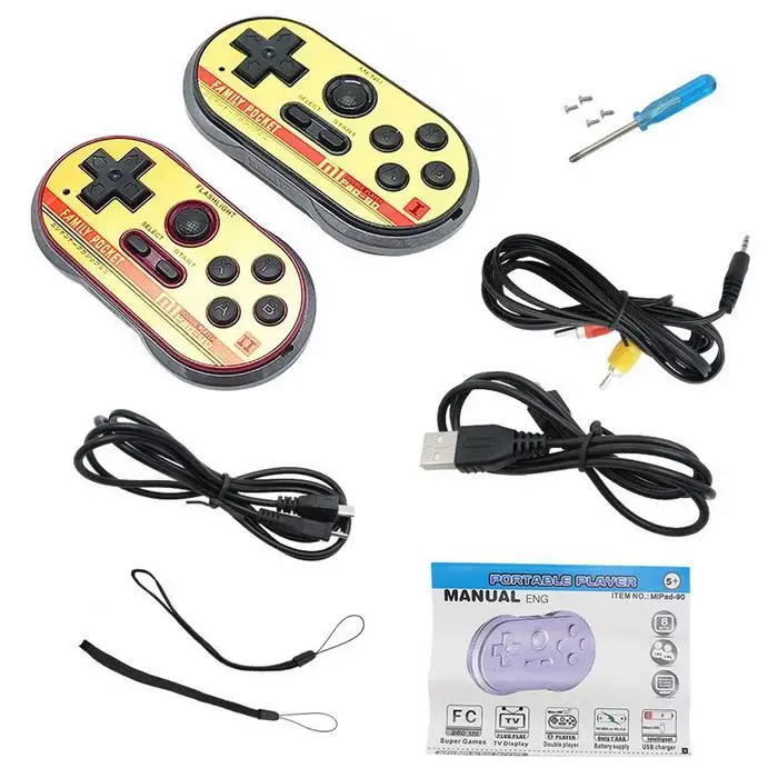 Portable Console Handheld Classic Mini with 260 Black+ Blue, Black+ Brown Standard NTSC System In-Built Games