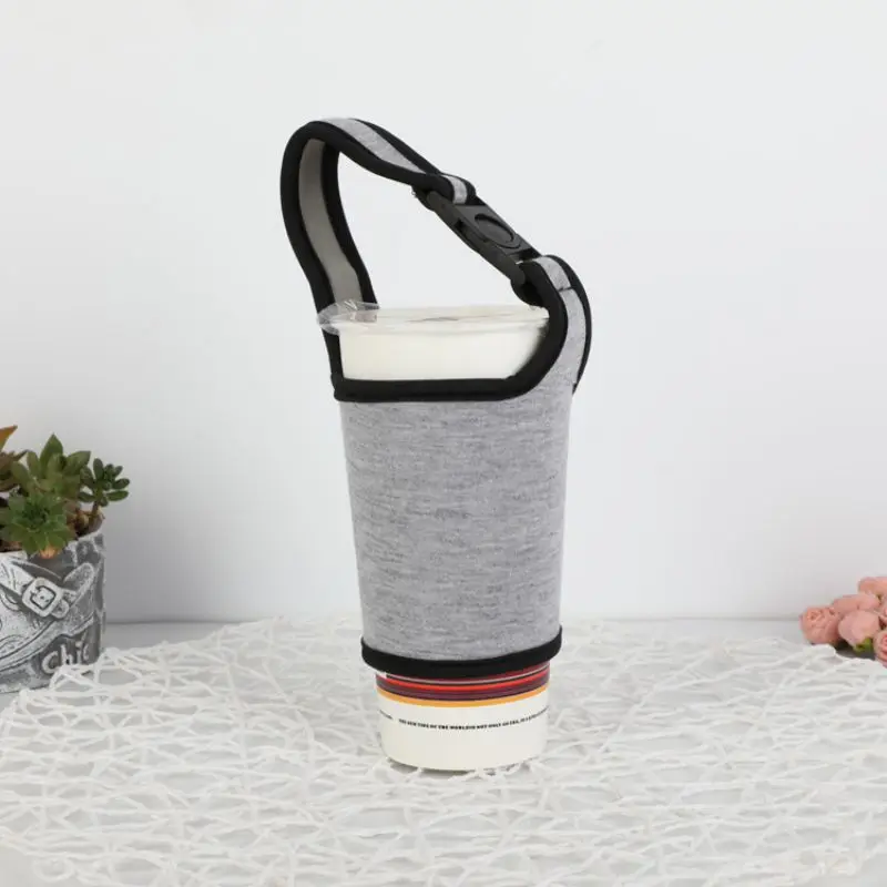 Handheld Coffee Sleeve Heat Insulation Reusable Drink Cup Holder Mug Carry Tote Bag For Milk Tea Juice