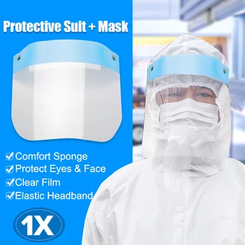 

Protective Face Mask Protective Coverall Waterproof One Time Disposable Suit Prevent Infection Anti Splash Anti Dust