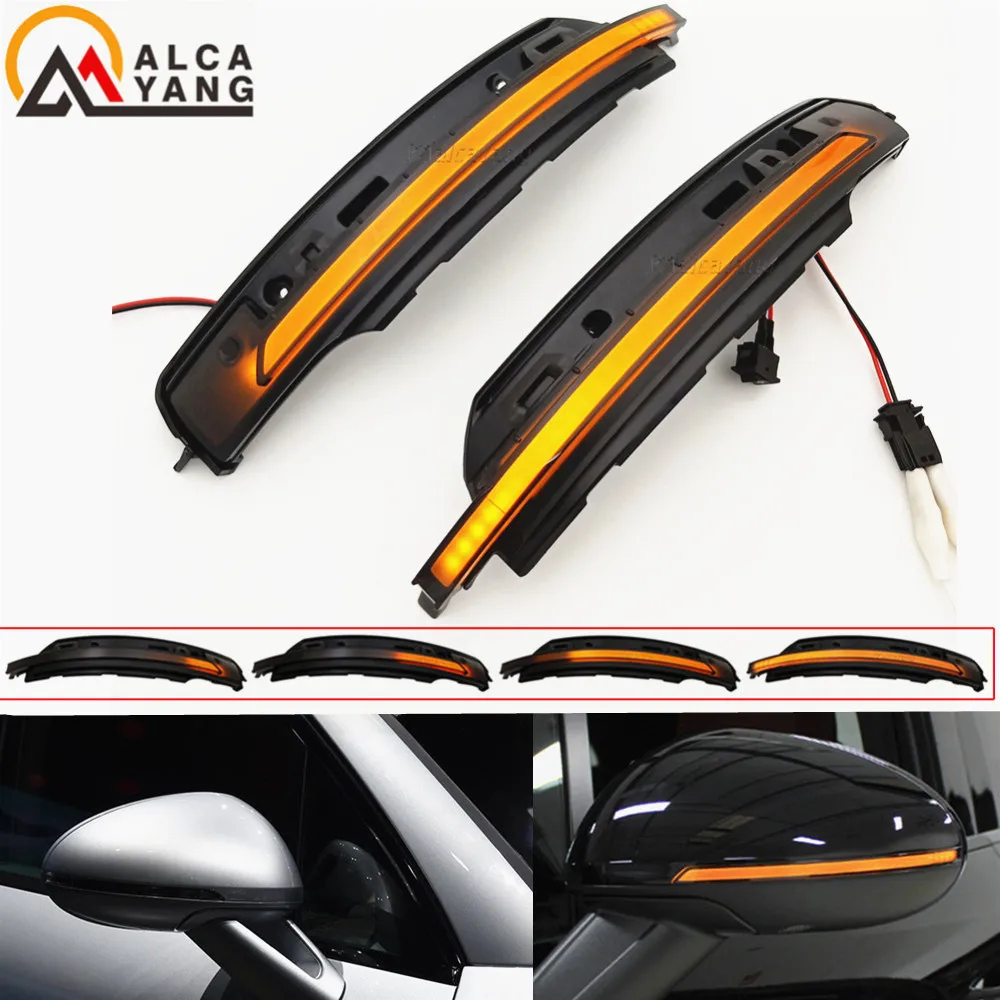 For Porsche Macan 2014-2020 Dynamic LED Turn Signal Light Side Wing Mirror Indicator Directly Replace OEM 1