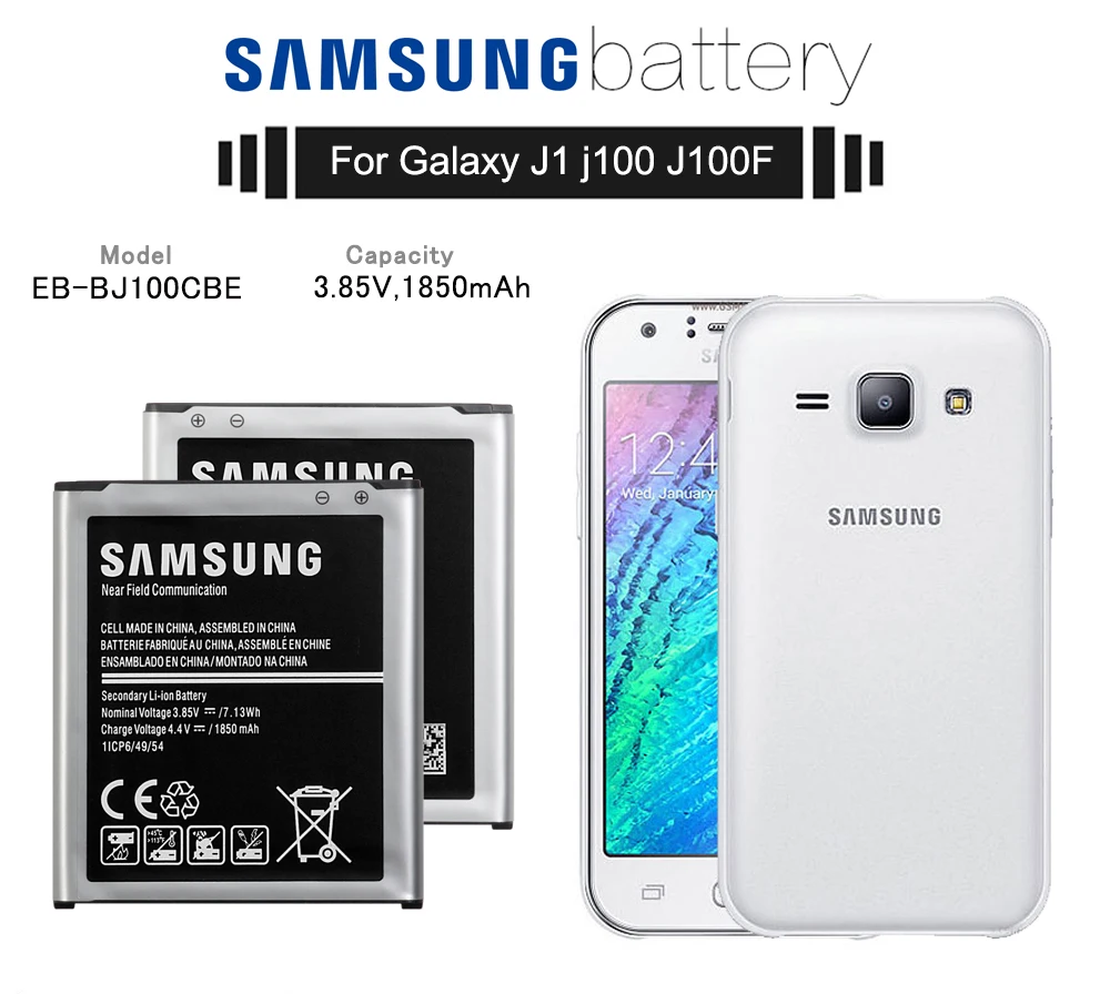 Samsung телефон батарея EB-BJ100CBE EB-BJ100BBE для samsung Galaxy J1 j100 J100F/D J100FN J100H J100M 1850 мАч