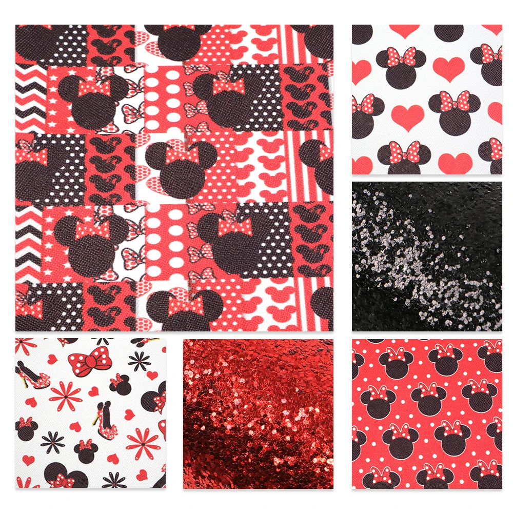 1092063001 David accessories 6 шт./компл. 20*34 см с животным принтом из искусственной кожи в стиле пэчворк волос сумка с бантом обувь «сделай сам», 1Yc7712 - Цвет: 1092063001