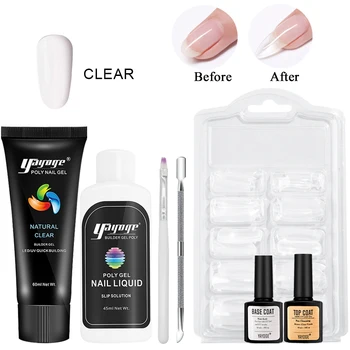 

BE ship Yayoge Poly Gel Set Gel Polish For Nais Extension Quick Builder UV Gel Varnish Nail Tips Poly nail gel Arrived 2-7 days