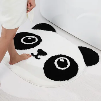 

Cute Cartoon Floor Mat Rug Carpet Panda Cat Printed Rug Absorbent Mat Toilet Bathroom Door Mat Home Parlor Bedroom Decor Carpet