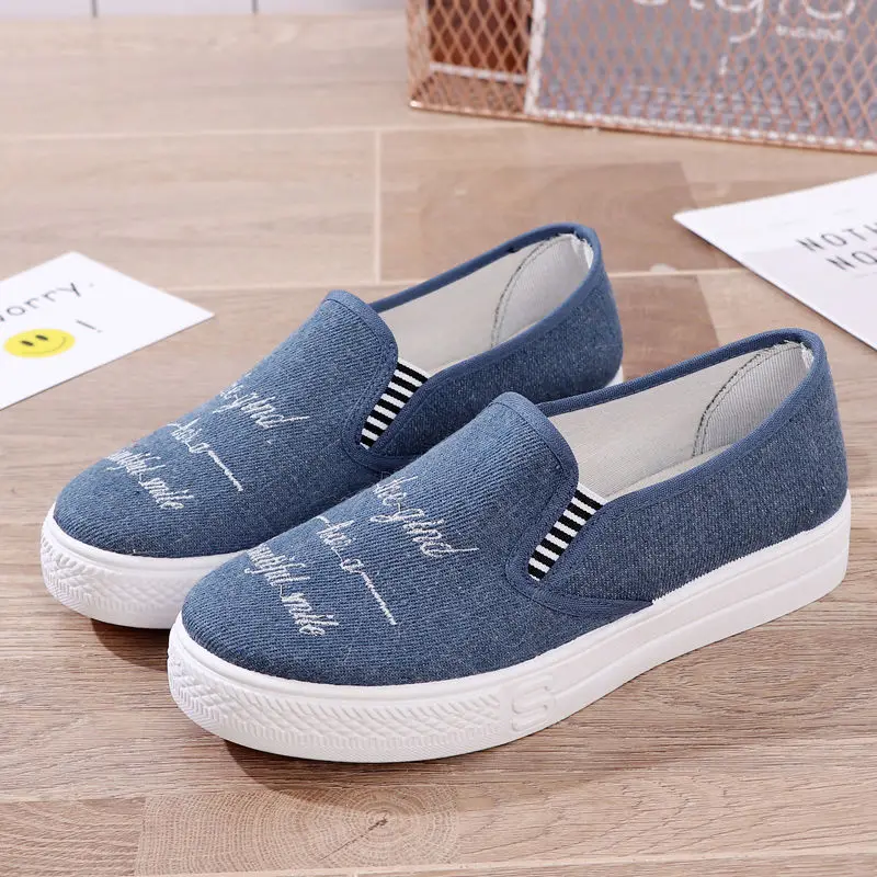 Women Shoes Denim Height Increased Shoes