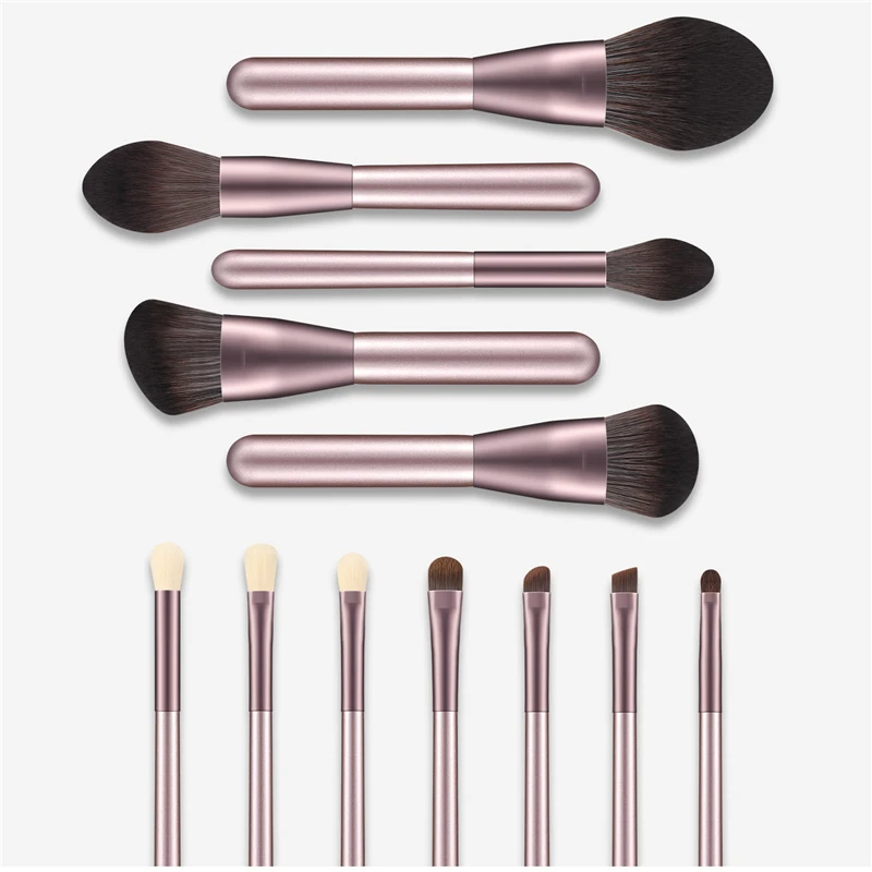 Massaller 12pcs Purple Super Quality Pro Makeup Brush Set Soft Synthetic Hair Powder Foundation Eye Brow Lip Brushes for Make Up