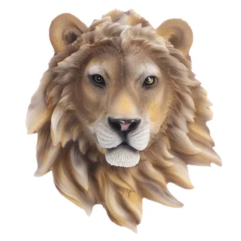 

1Pc Animals Head Adornment Simulation Realistic Durable Wall Hanging Deocration Resin Ornament Resin Craft for Home Office Store