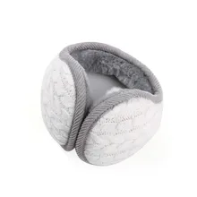 Вязаные теплые наушники, плюшевые, модные, для мужчин и женщин, одноцветные, для отдыха, Непродуваемые, мягкие, наушники, осень и зима