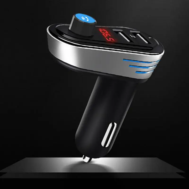 New Dual Double USB Car Chargering Bluetooth Handsfree Monochrome Screen Stereo Car MP3 Player FM Signal Transmitter