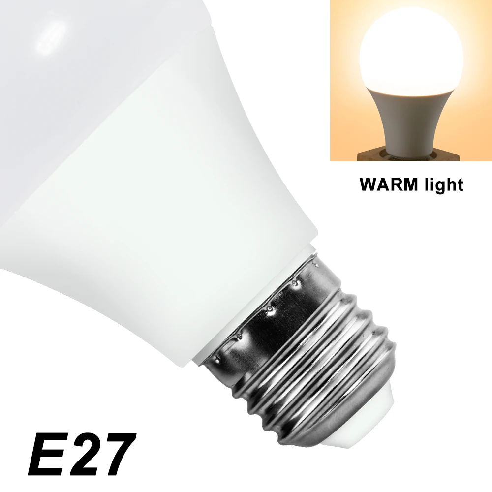 E27 Warm White E14 Светодиодная лампа-Кукуруза E27, светодиодная лампа 220 В, Bombilla Led 3 Вт 6 Вт 9 Вт 12 Вт 15 Вт 18 Вт 20 Вт, лампада, светодиодная лампа 230 В, прожекторное освещение для гостиной - Испускаемый цвет: E27 Warm White