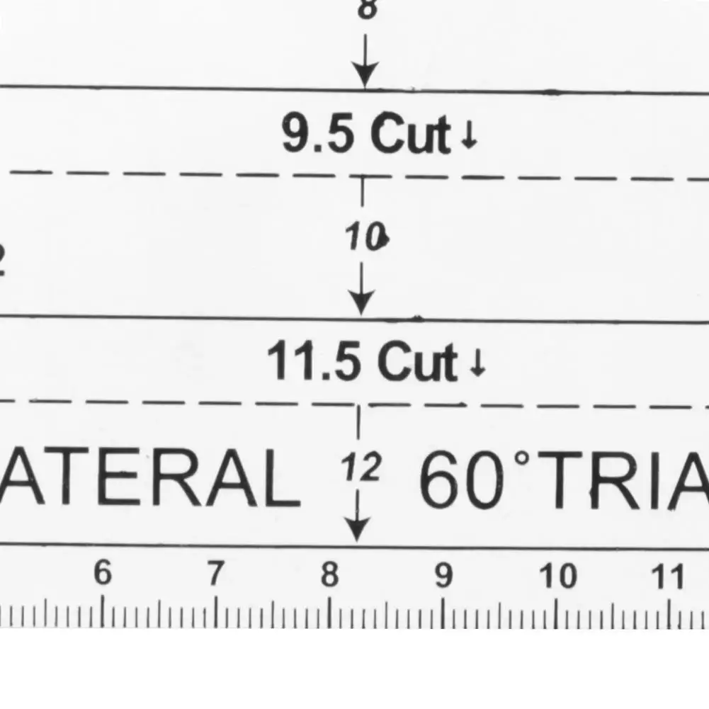 Règle De Patchwork Avec Fentes De Découpe - Graduation En Inches