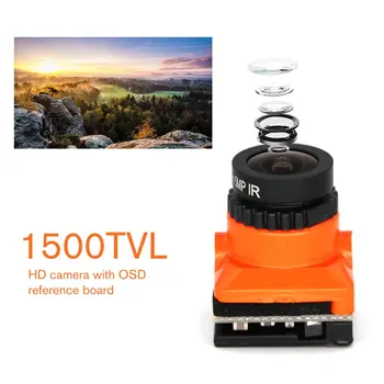 

HD 1500TVL Upgrade Mini FPV HD Camera 2.1mm Lens PAL / NTSC Low Latency With OSD for RC FPV Racing Drone Part