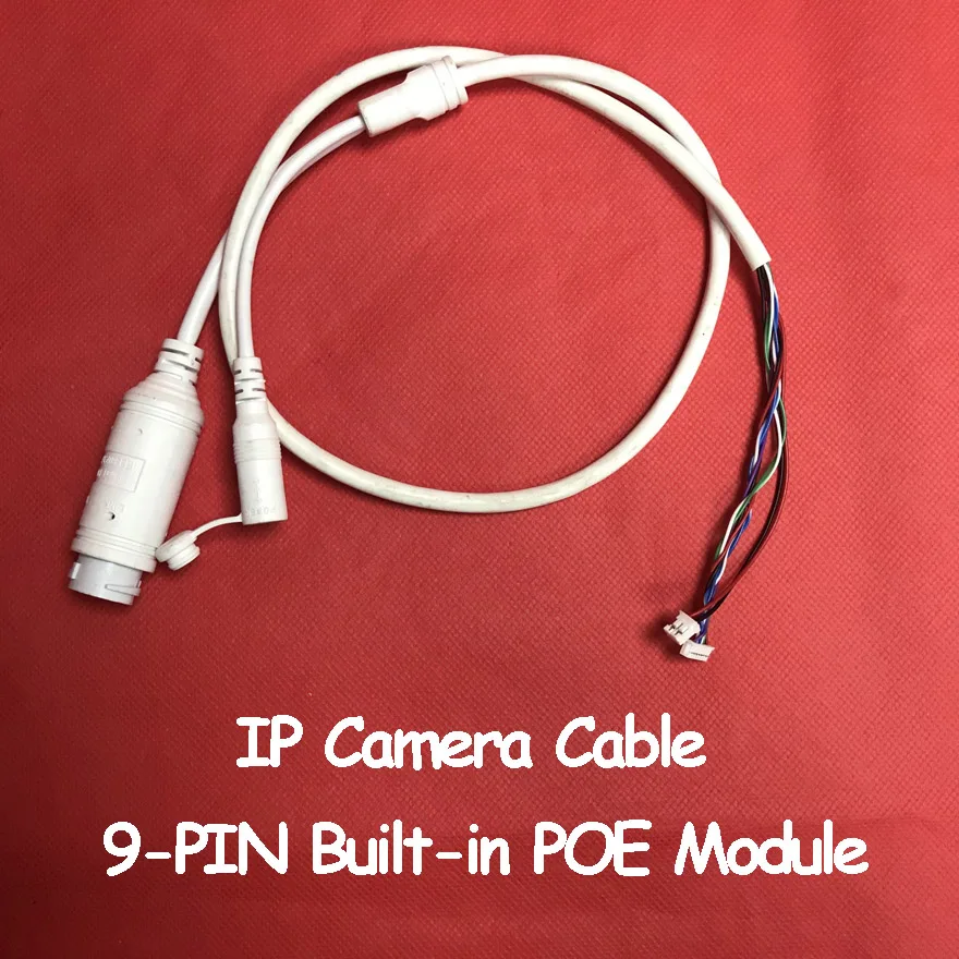 Built-in 48V to 12V Weatherproof POE module LAN RJ45 IP Cable for CCTV IP  camera