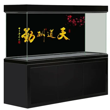 

[JX-1029] Fish Tank Background HD Calligraphy Series Aquarium Sticker Mural Decoration Painting Pattern Size Can Be Customized