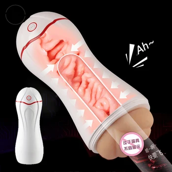 Vakuum Vagina Automatische Stimme Saugen Vibration Sex Spielzeug für Männer USB Sex Maschine 1