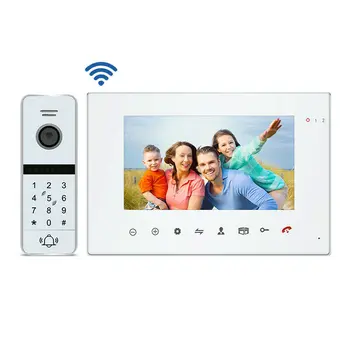 

7 inch Recording Monitor 720P AHD Tuya Wi-Fi SIP Video Door Phone Intercom Code RFID Doorbell Remote Unlock via Phone