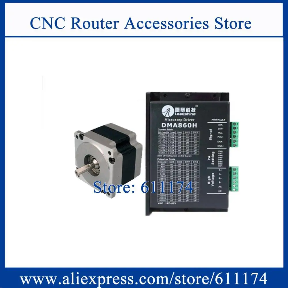 Original Leadshine 2 phase Nema34 hybrid stepper Motor 3.5N.m 86HS35+DMA860H Driver |