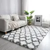 Moelleux fourrure cravate teinture tapis pour chambre décor modernas maison étage grand lavable à la main nordica salon doux blanc shaggy tapis ► Photo 2/6